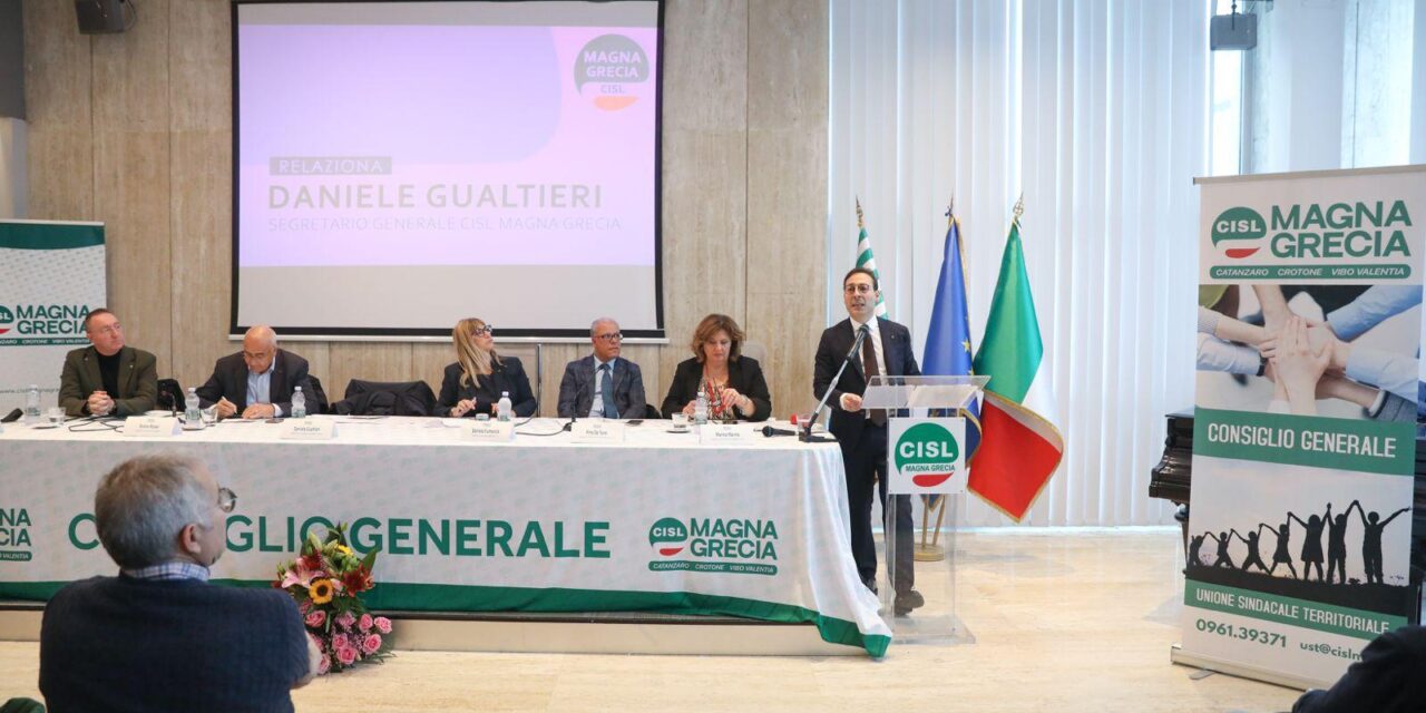 Consiglio Generale della CISL Magna Grecia e inaugurazione della Sala Riunioni “Sara Kabba”